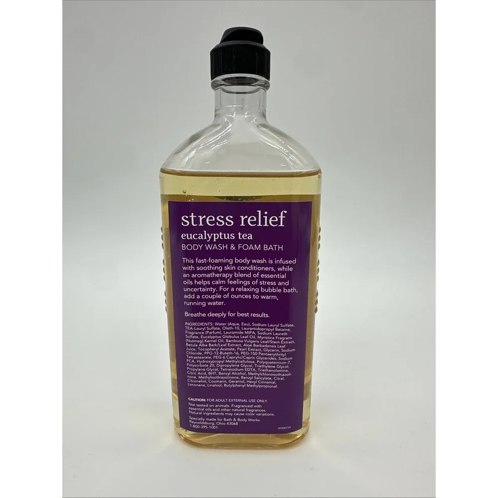 Bath & Body Works Aromatherapy Stress Relief Eucalyptus Tea‎ Body Wash Foam Bath